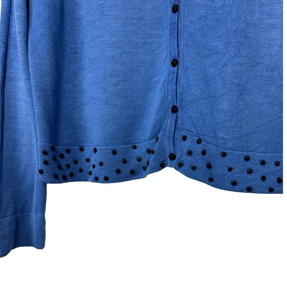 Silx Long Sleeve Silk Button Front Cardigan Light Blue Button Accent Hem Size L - Picture 3 of 8